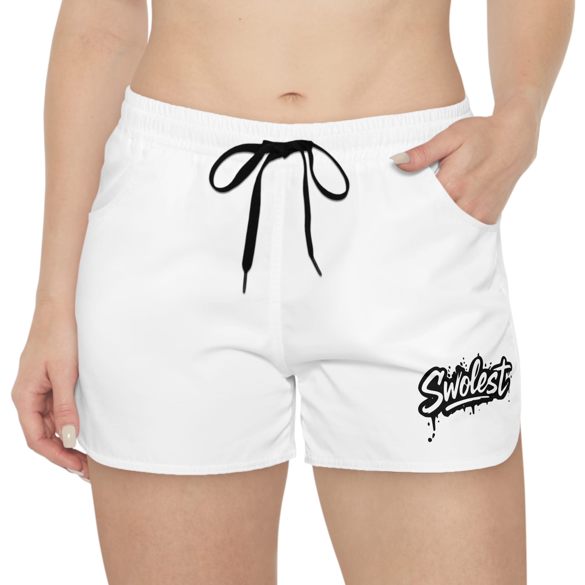 Swolest Drip White Women's Casual Shorts